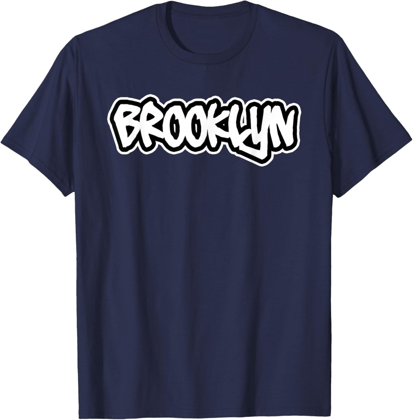 Brooklyn New York Graffiti 80s 90s Hip Hop T-Shirt - T-Shirt | Navy