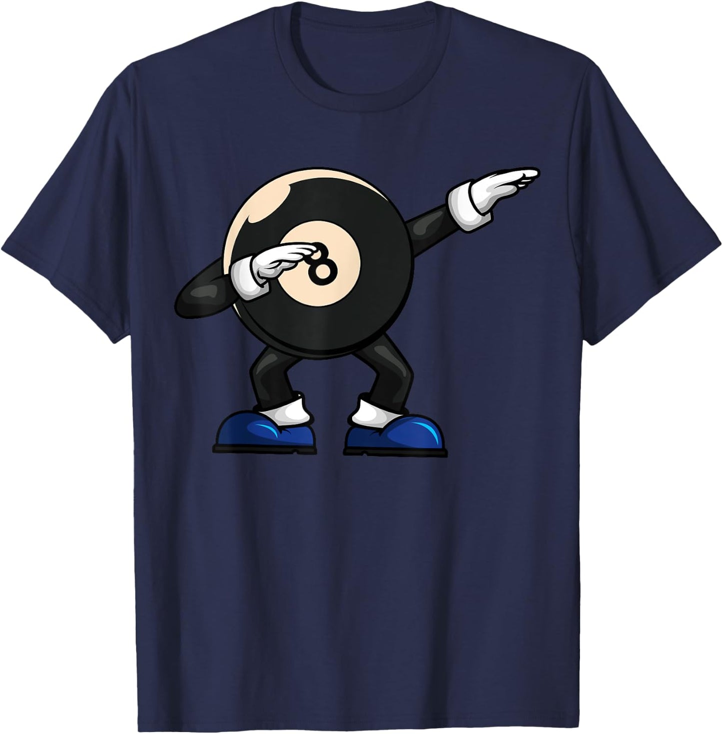 Dabbing Billiard Ball Pool Player Snooker T-Shirt - T-Shirt | Navy