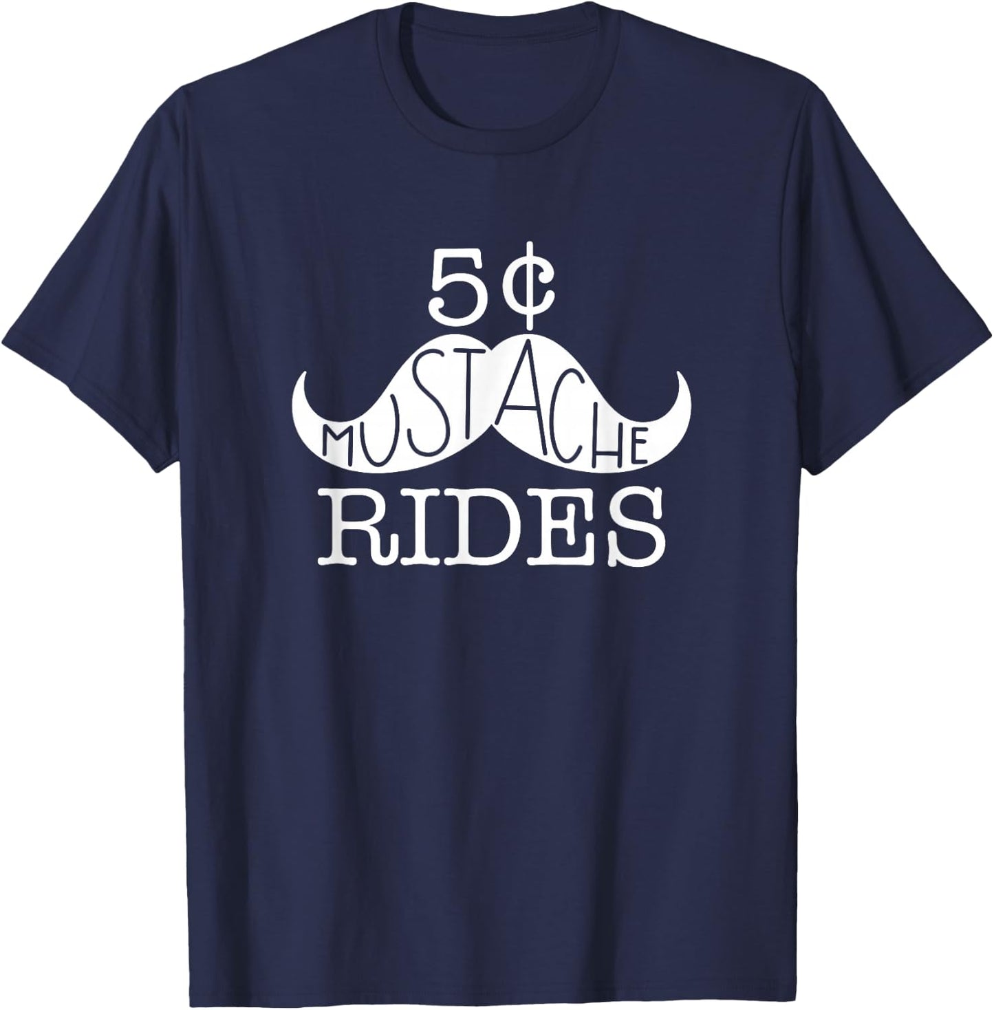 Mustache Rides - Stache Growing T-Shirt - T-Shirt | Navy