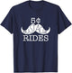 Mustache Rides - Stache Growing T-Shirt - T-Shirt | Navy