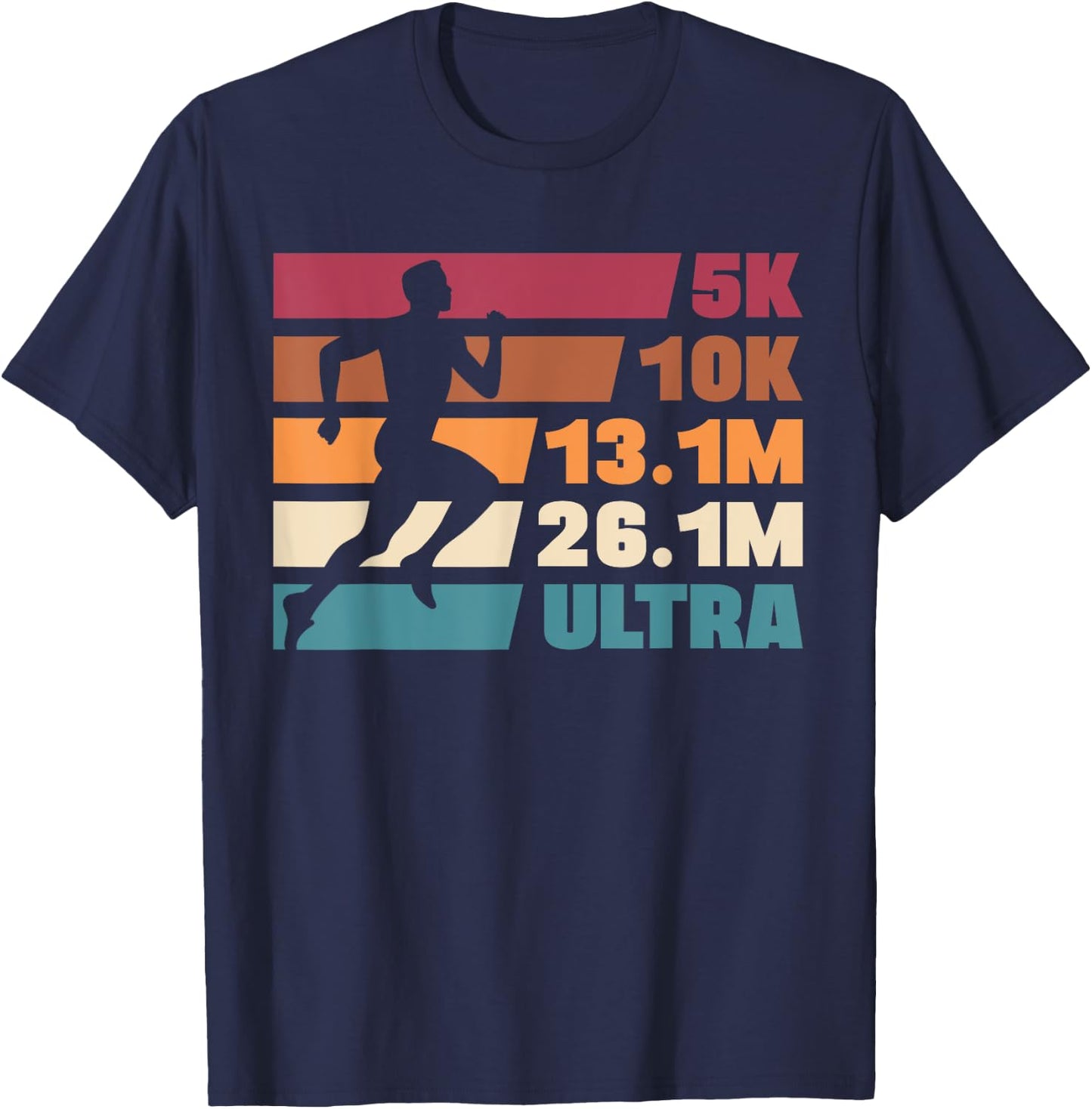 Ultramarathon Marathoner Running Distances T-Shirt - T-Shirt | Navy