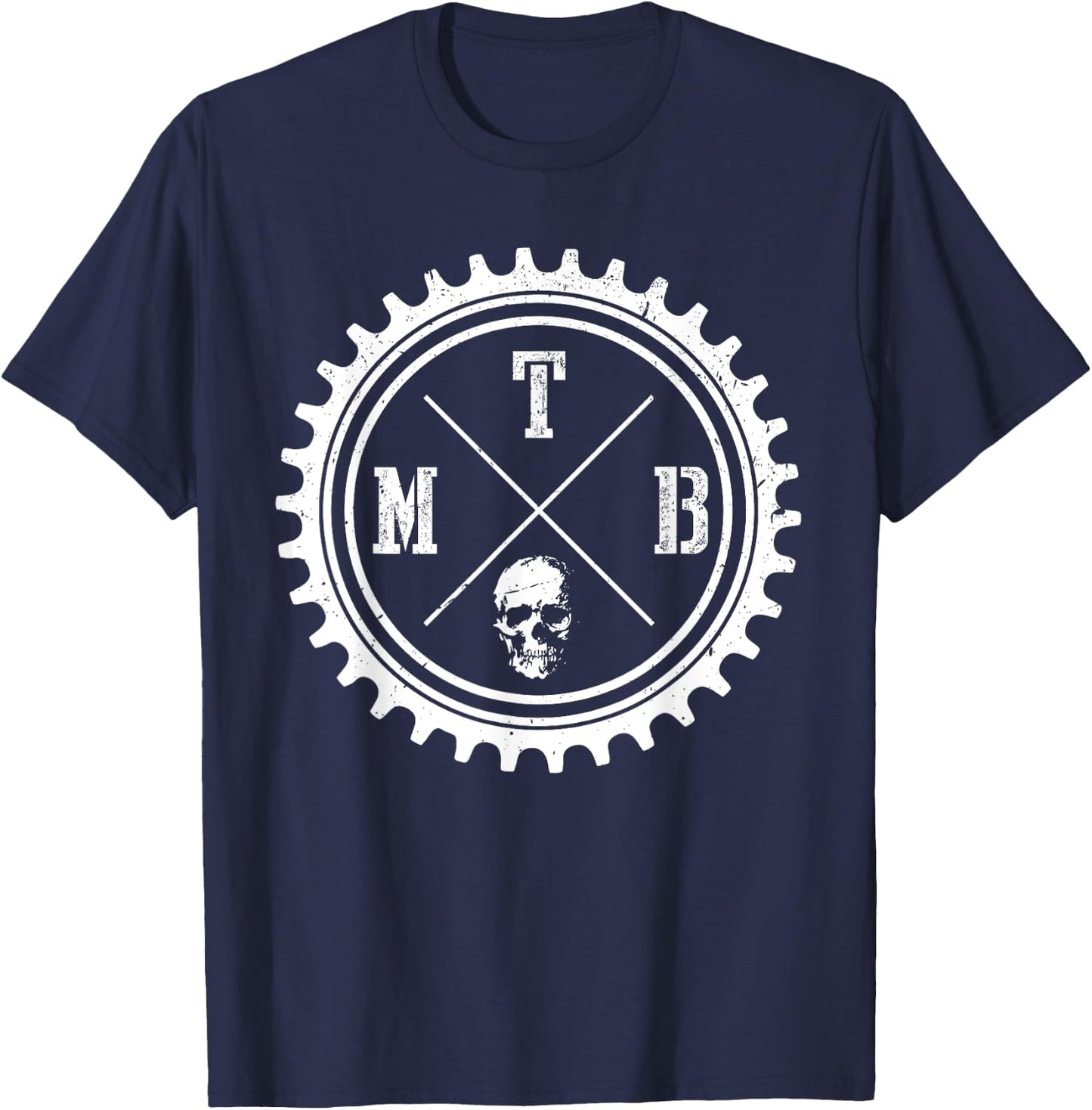 MTB Mountain Bike Downhill Biking Cycling Cyclist Biker T-Shirt - T-Shirt | Navy