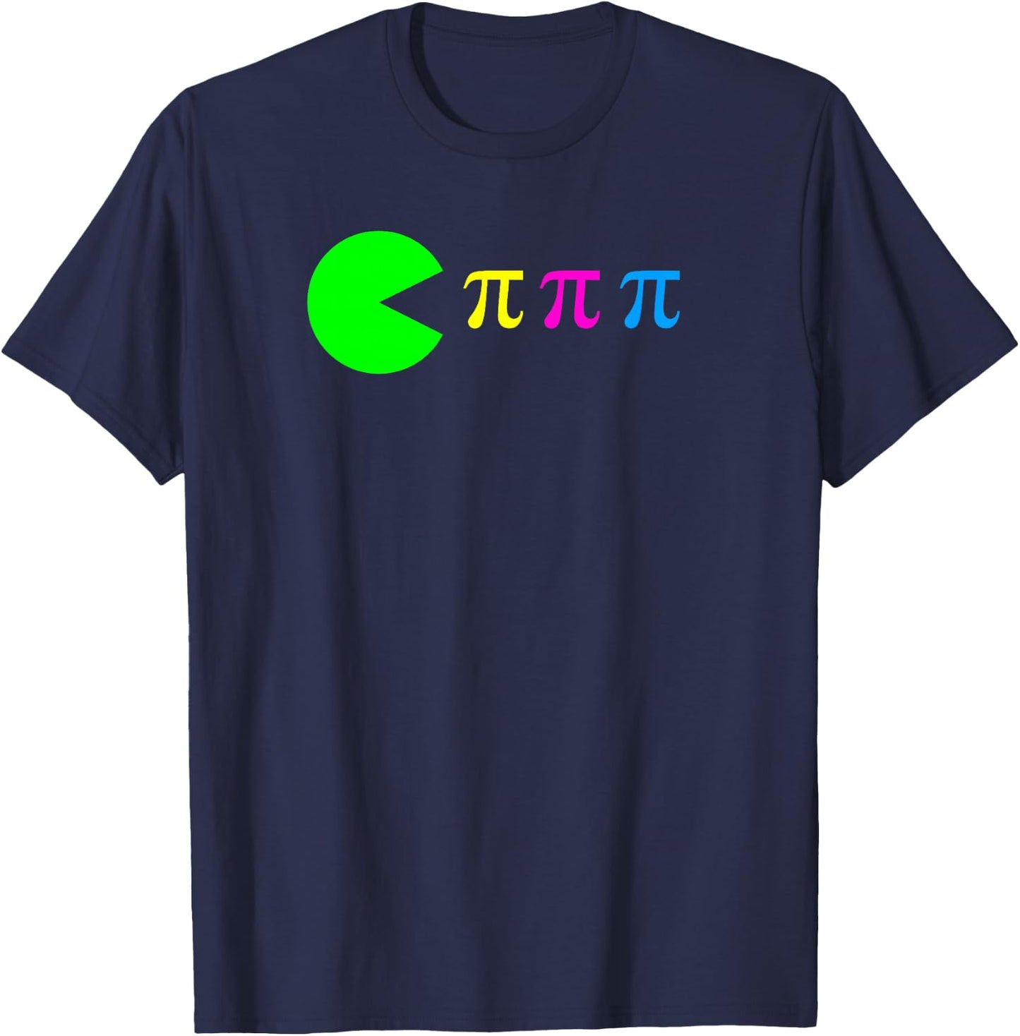 Funny Pi Day Math Science Ate Pi Symbol Color T-Shirt - T-Shirt | Navy