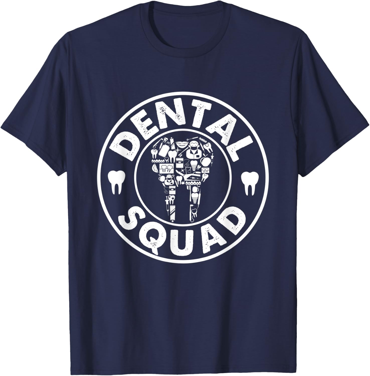 Vintage Dental Squad Costume Artwork Men Women Dentist T-Shirt - T-Shirt | Navy