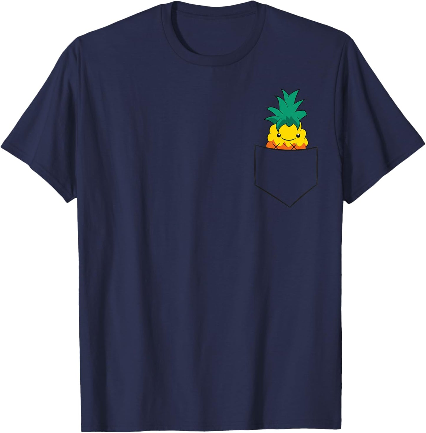 Funny Fruit in A Pocket Summer Pineapple Love Pineapples T-Shirt - T-Shirt | Navy