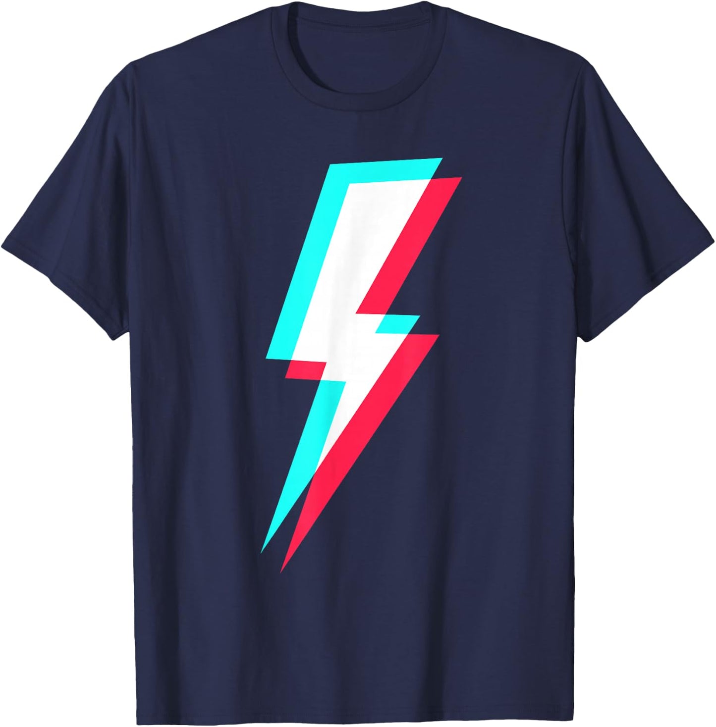 Lightning Symbol Power Electricity Bolt Graphic T-Shirt - T-Shirt | Navy