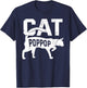 Cat Poppop Kitten Pet Owner Meow Father's Day Men Women Kids T-Shirt - T-Shirt | Navy