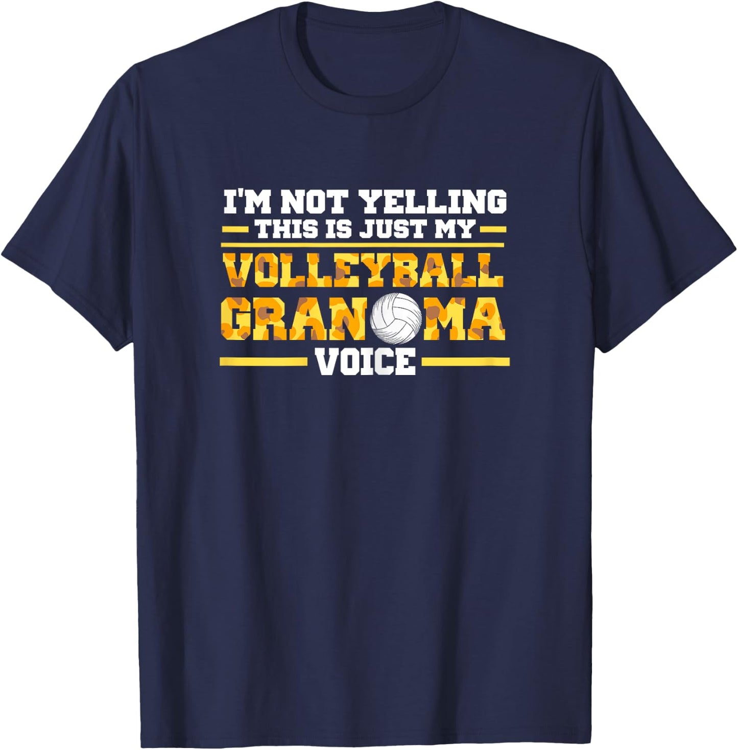 My Volleyball Grandma voice Volleyball Grandma T-Shirt - T-Shirt | Navy