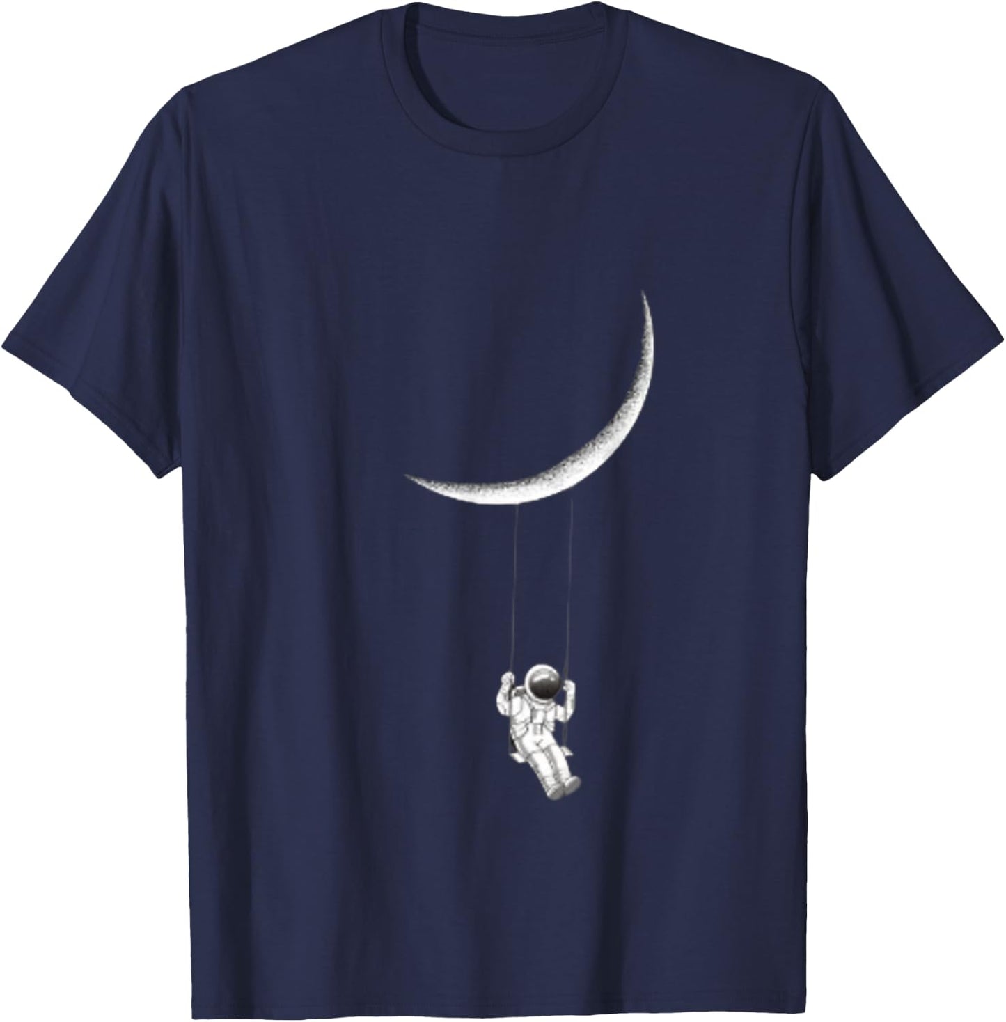 Astronaut swinging on moon T-Shirt - T-Shirt | Navy
