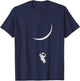 Astronaut swinging on moon T-Shirt - T-Shirt | Navy