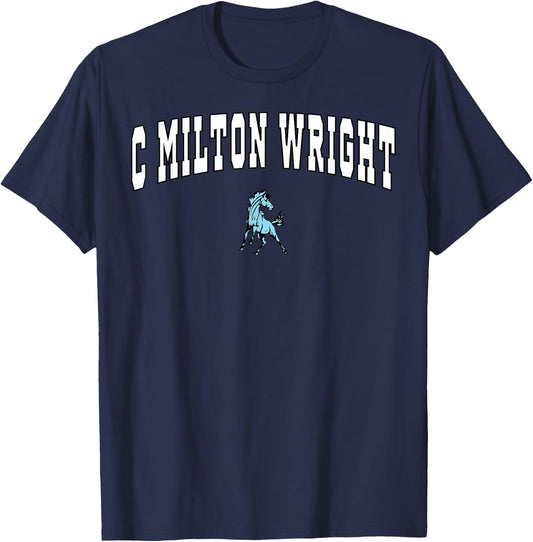 C Milton Wright High School Mustangs T-Shirt - T-Shirt | Navy