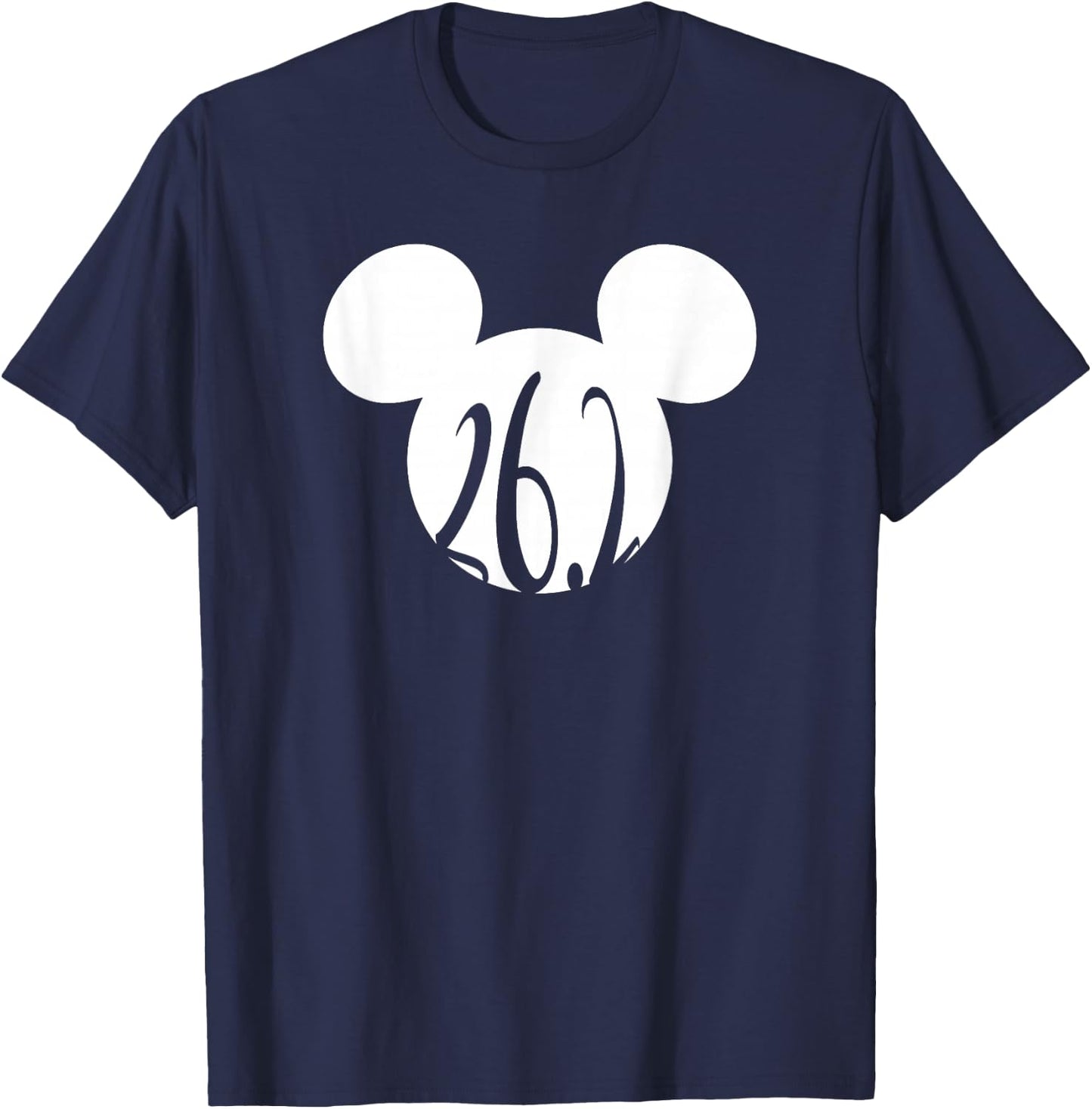 Disney Mickey Mouse Ears Marathon 26.2 Runner T-Shirt - T-Shirt | Navy