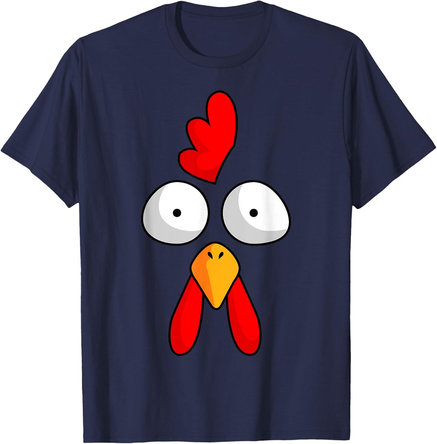 Chicken Face Rooster Halloween Costume Farm Poultry T-Shirt - T-Shirt | Navy