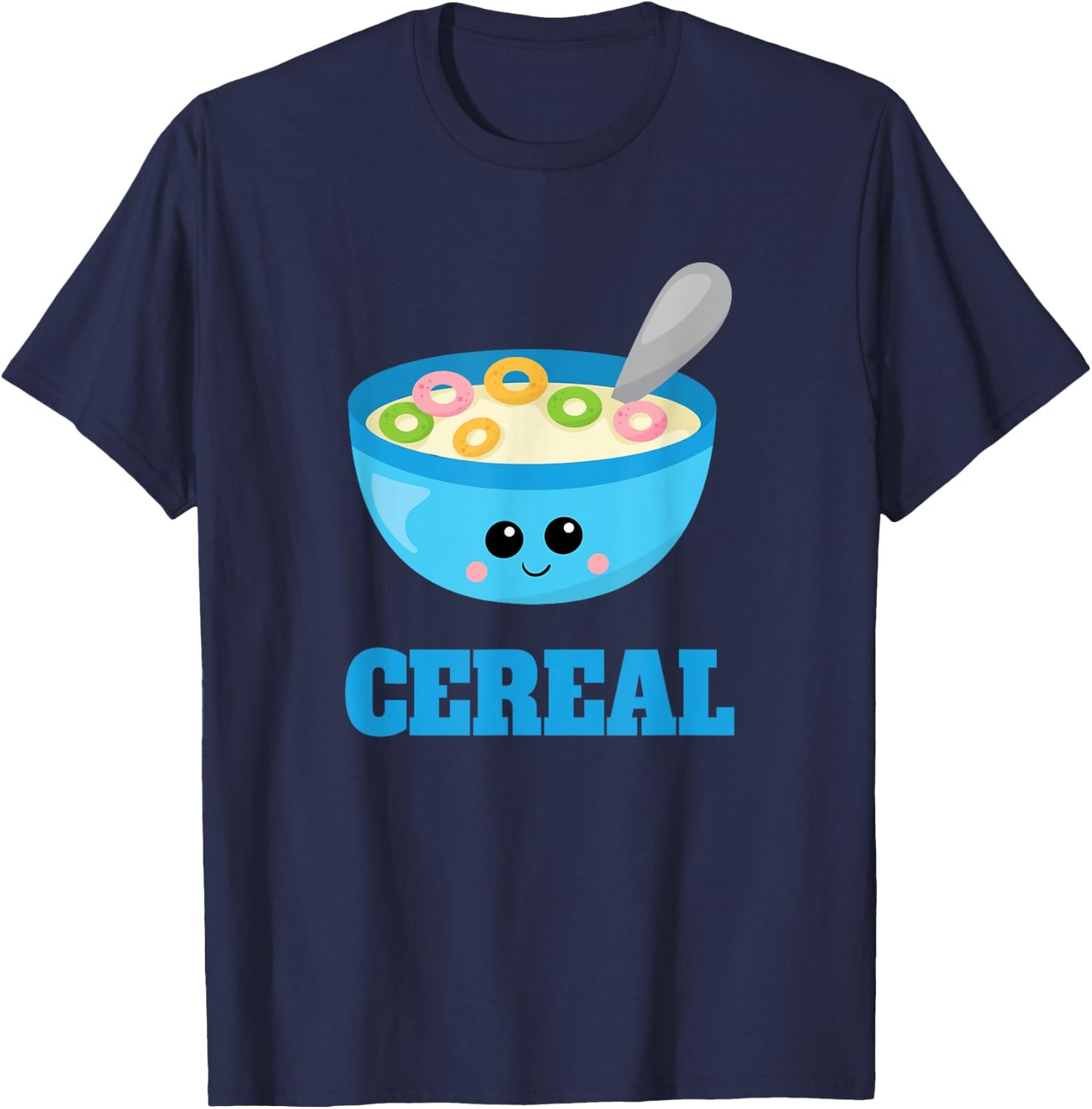 Cute Cereal & Milk Couples Halloween Costume Late Lazy T-Shirt - T-Shirt | Navy