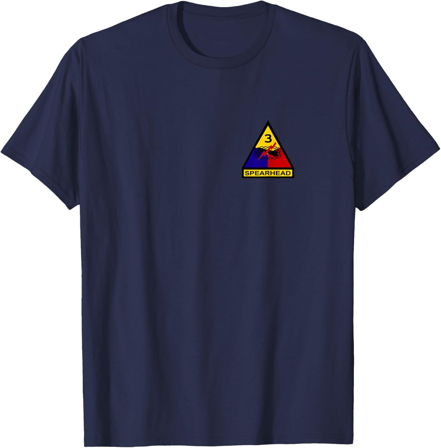 3rd Armored Division Old Ironsides Pocket Veterans Day Xmas T-Shirt - T-Shirt | Navy