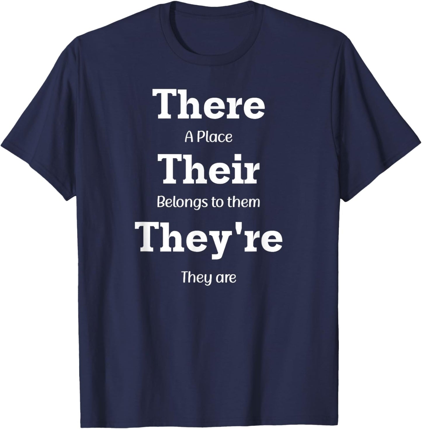 Vocabulary Police Their There They're Funny English Teacher T-Shirt - T-Shirt | Navy