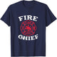 Fire Chief Fire Dept Firefighter Fireman Firefighting T-Shirt - T-Shirt | Navy