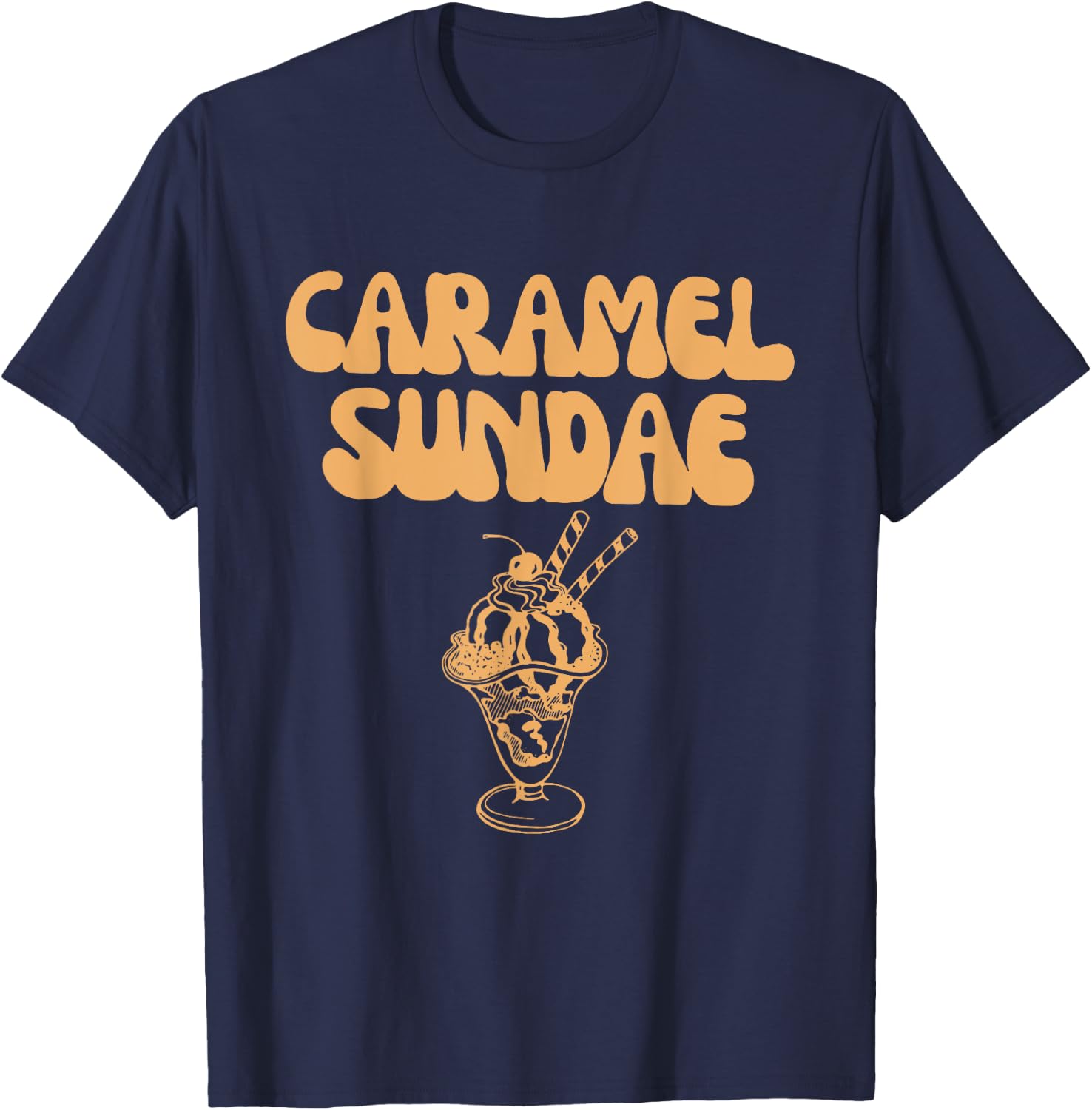 Caramel Sundae 90s Rap Lover Men Women Kids T-Shirt - T-Shirt | Navy