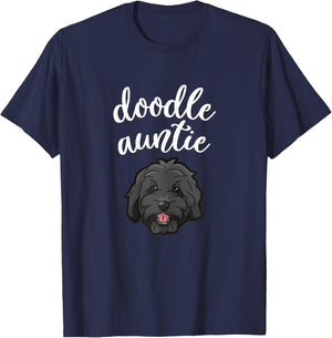 Goldendoodle Aunt - Doodle Auntie Cute Dog Gift T-Shirt - T-Shirt | Navy