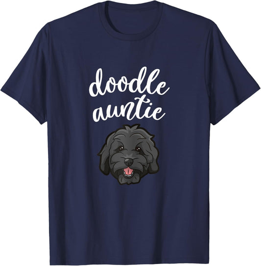 Goldendoodle Aunt - Doodle Auntie Cute Dog Gift T-Shirt - T-Shirt | Navy
