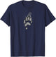 Wild American Badger Track Footprint T-Shirt - T-Shirt | Navy