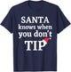 Funny Bartender Waitress Christmas Holiday Santa Gift 2024 T-Shirt - T-Shirt | Navy