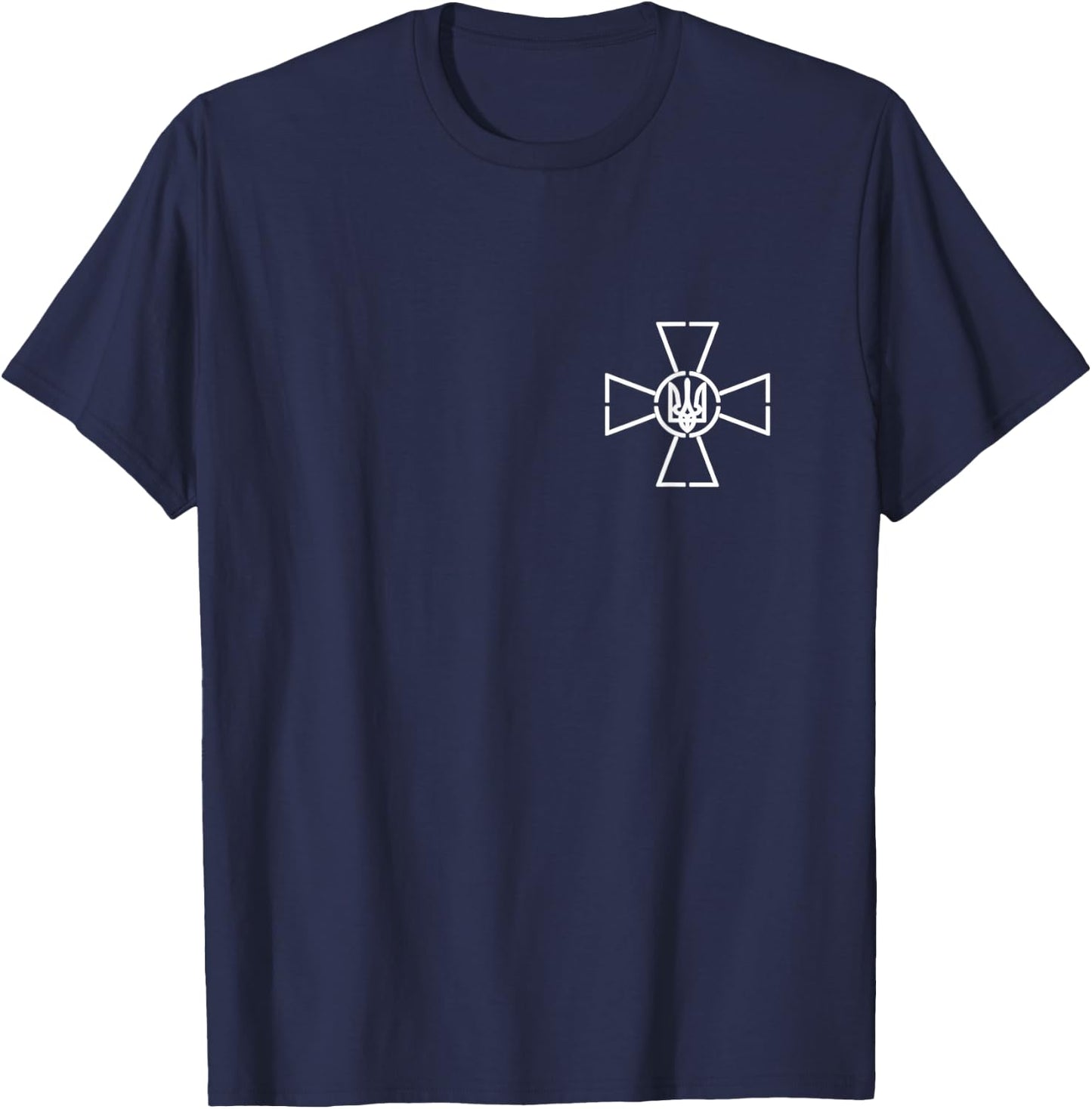 Ukraine Armed Forces Emblem Ukrainian Army Flag T-Shirt - T-Shirt | Navy