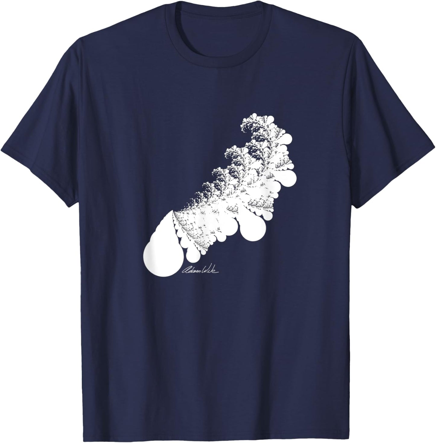 Tsunami Big Wave Ink Blot Rorschach Test Art Design T-Shirt - T-Shirt | Navy