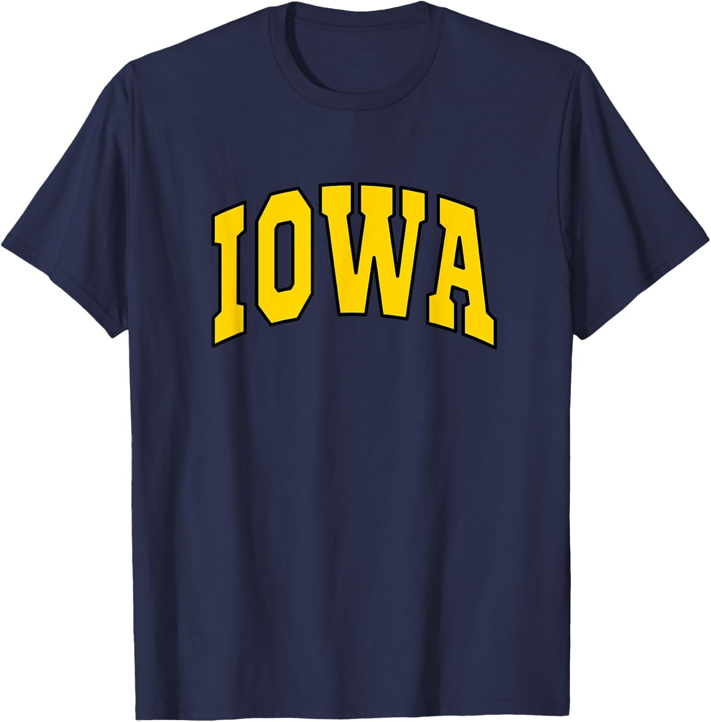 Iowa - Throwback Design - Classic T-Shirt - T-Shirt | Navy