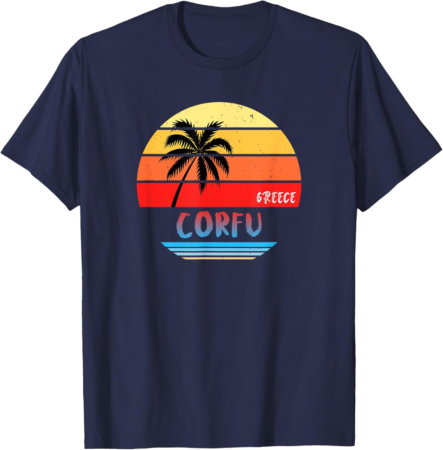 Corfu Shirt | Corfu Greece T-Shirt - T-Shirt | Navy