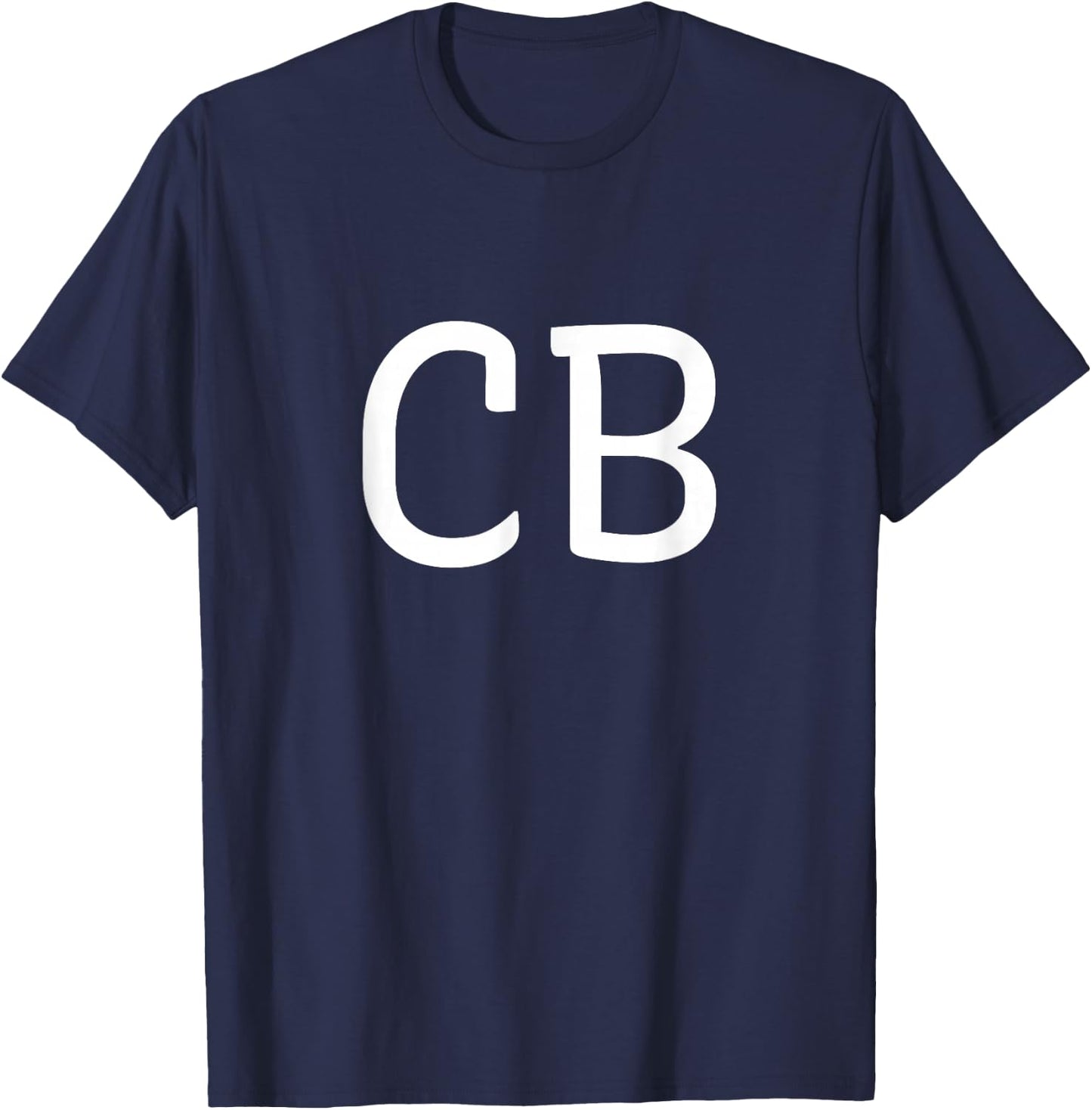 CB Two Letter Pair - Elegant Personalized Initials T-Shirt - T-Shirt | Navy