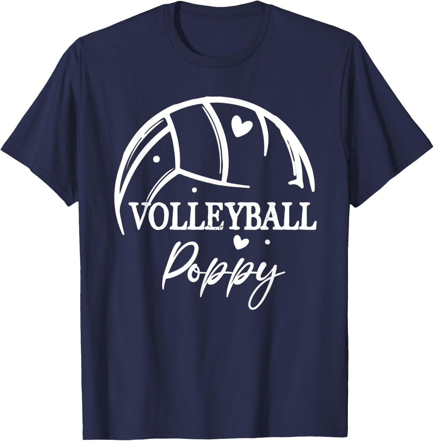 Volleyball Poppy Cute Poppy Volleyball Sport T-Shirt - T-Shirt | Navy
