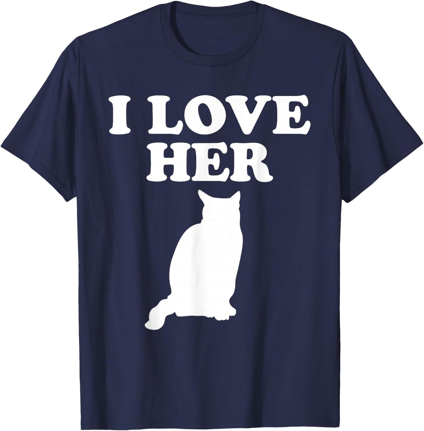 I love her Kitty cat I like his rooster matching couple love T-Shirt - T-Shirt | Navy