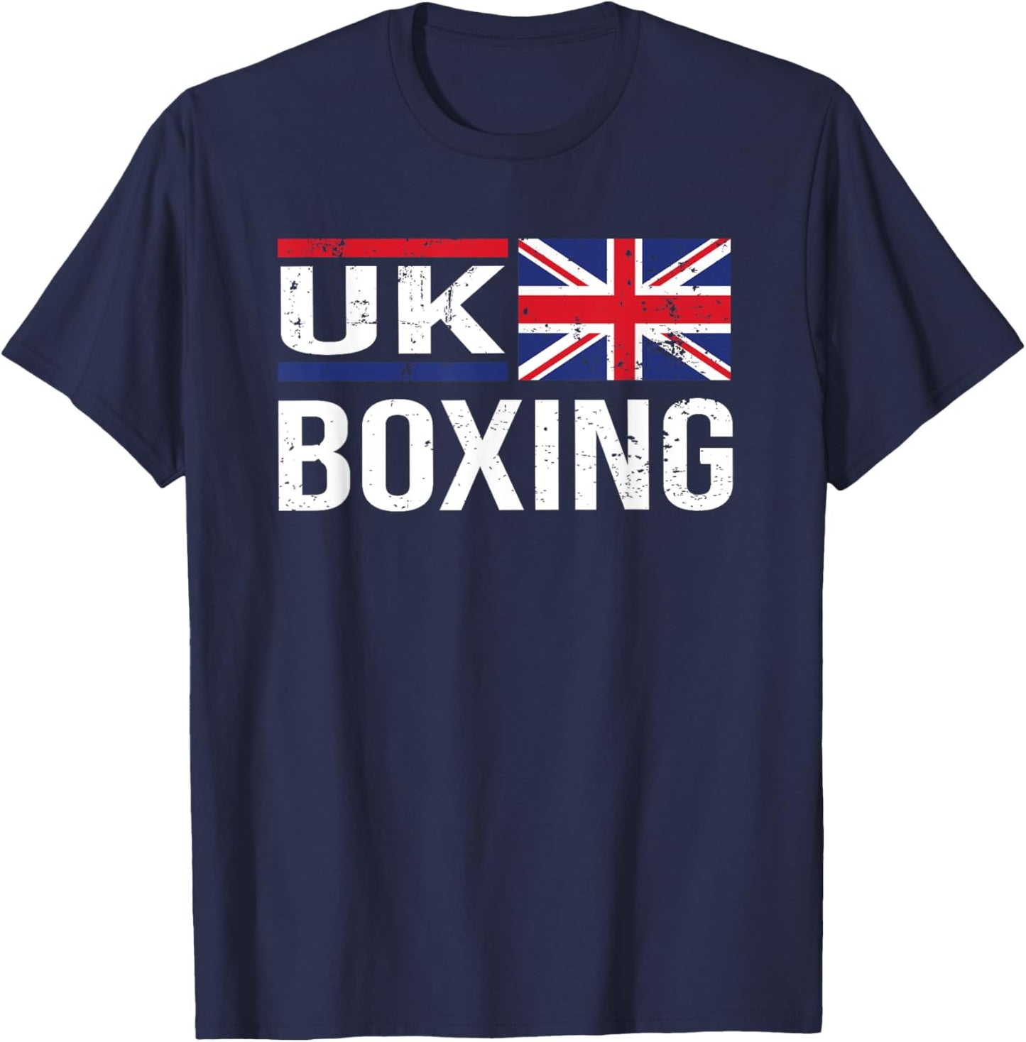 UK Boxing Great Britain Flag Gym Sparring Amateur Sport T-Shirt - T-Shirt | Navy