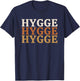 Boho Aesthetic Scandinavian Norwegian Comfy Cozy Hygge T-Shirt - T-Shirt | Navy