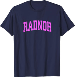 Radnor Pennsylvania PA Vintage Athletic Sports Pink Design T-Shirt - T-Shirt | Navy