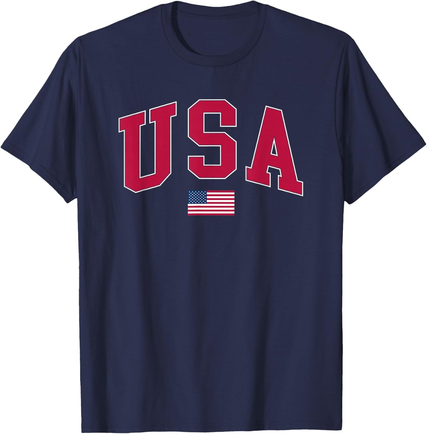 American Flag USA United States of America US 4th of July T-Shirt - T-Shirt | Navy