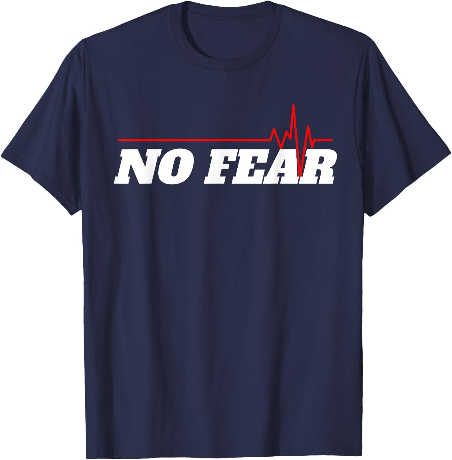 CZTee No Fear Motivation , Men, Adults, , Short Sleeve, Black, Small T-Shirt - T-Shirt | Navy