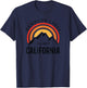 Mammoth Lakes California Sierra Nevada Mountain Retro Sunset T-Shirt - T-Shirt | Navy