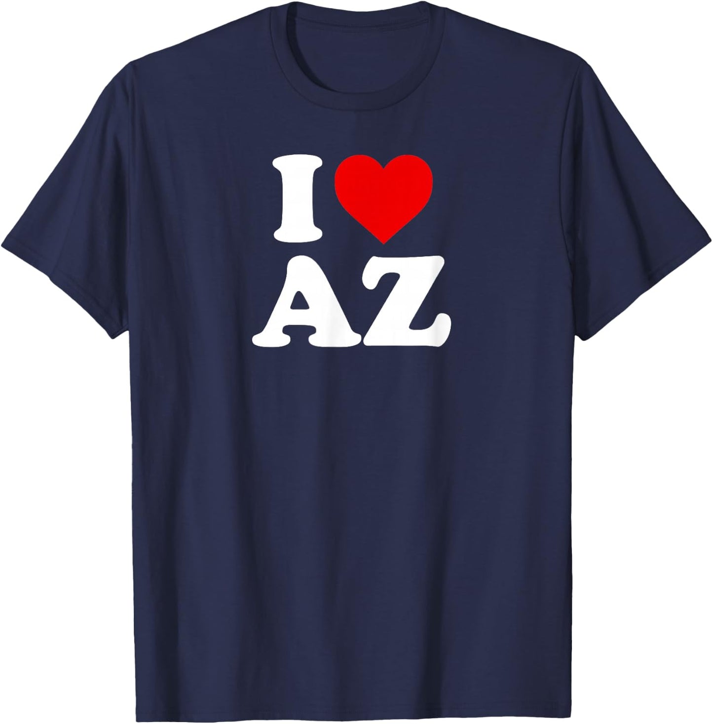 I Love AZ Heart Arizona T-Shirt - T-Shirt | Navy