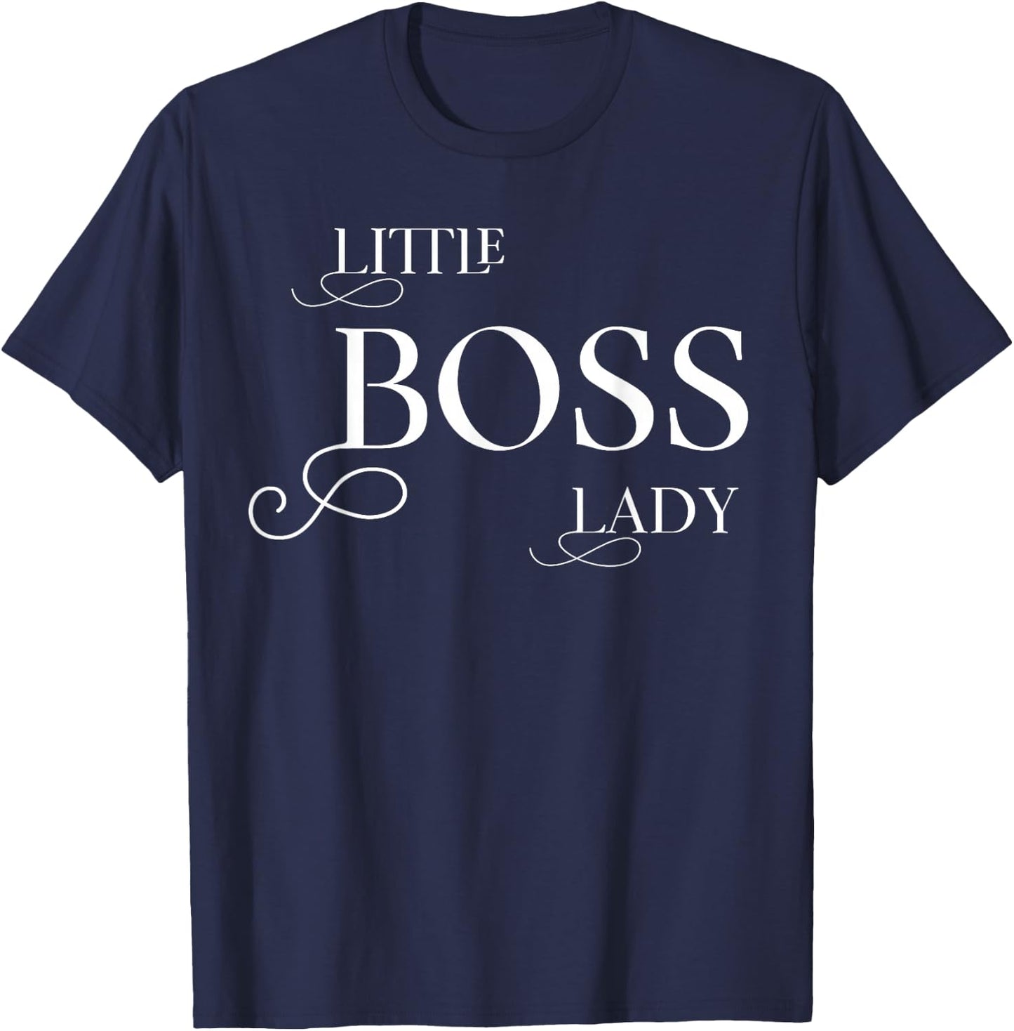 Little Boss Lady Baby Children Toddler Girl T-Shirt - T-Shirt | Navy