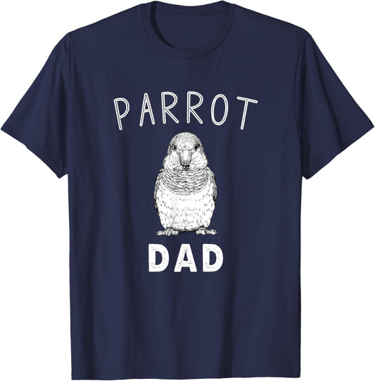 Parrot Dad Quaker Parrot Bird Papa T-Shirt - T-Shirt | Navy