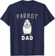 Parrot Dad Quaker Parrot Bird Papa T-Shirt - T-Shirt | Navy