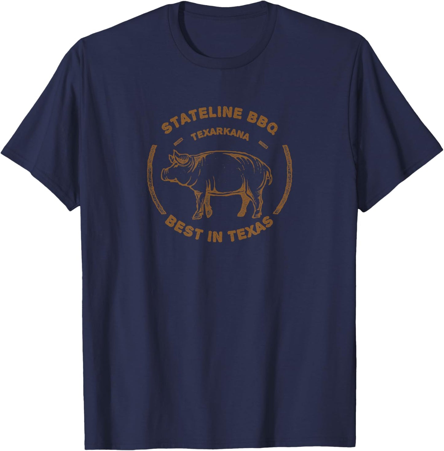 Stateline Texarkana Texas BBQ T-Shirt - T-Shirt | Navy