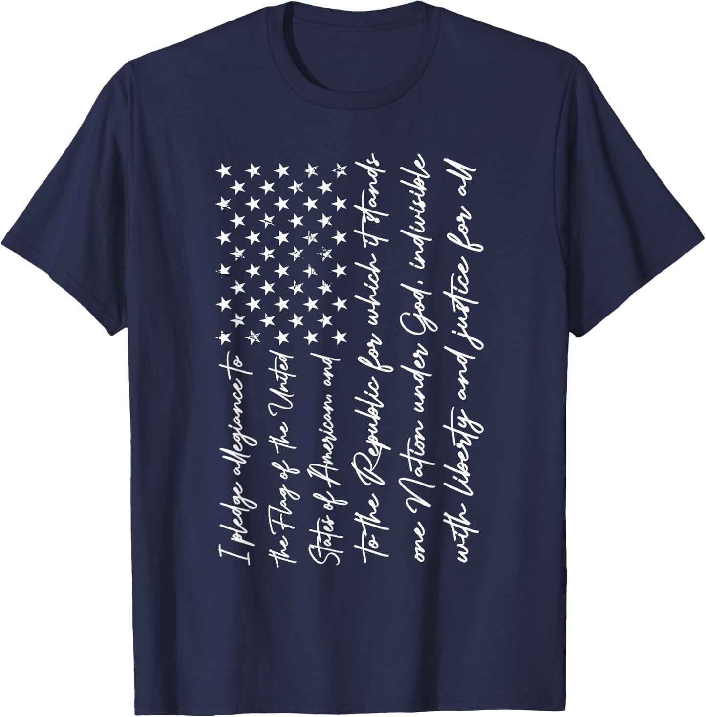 I Pledge of Allegiance the Flag of the United States of USA T-Shirt - T-Shirt | Navy