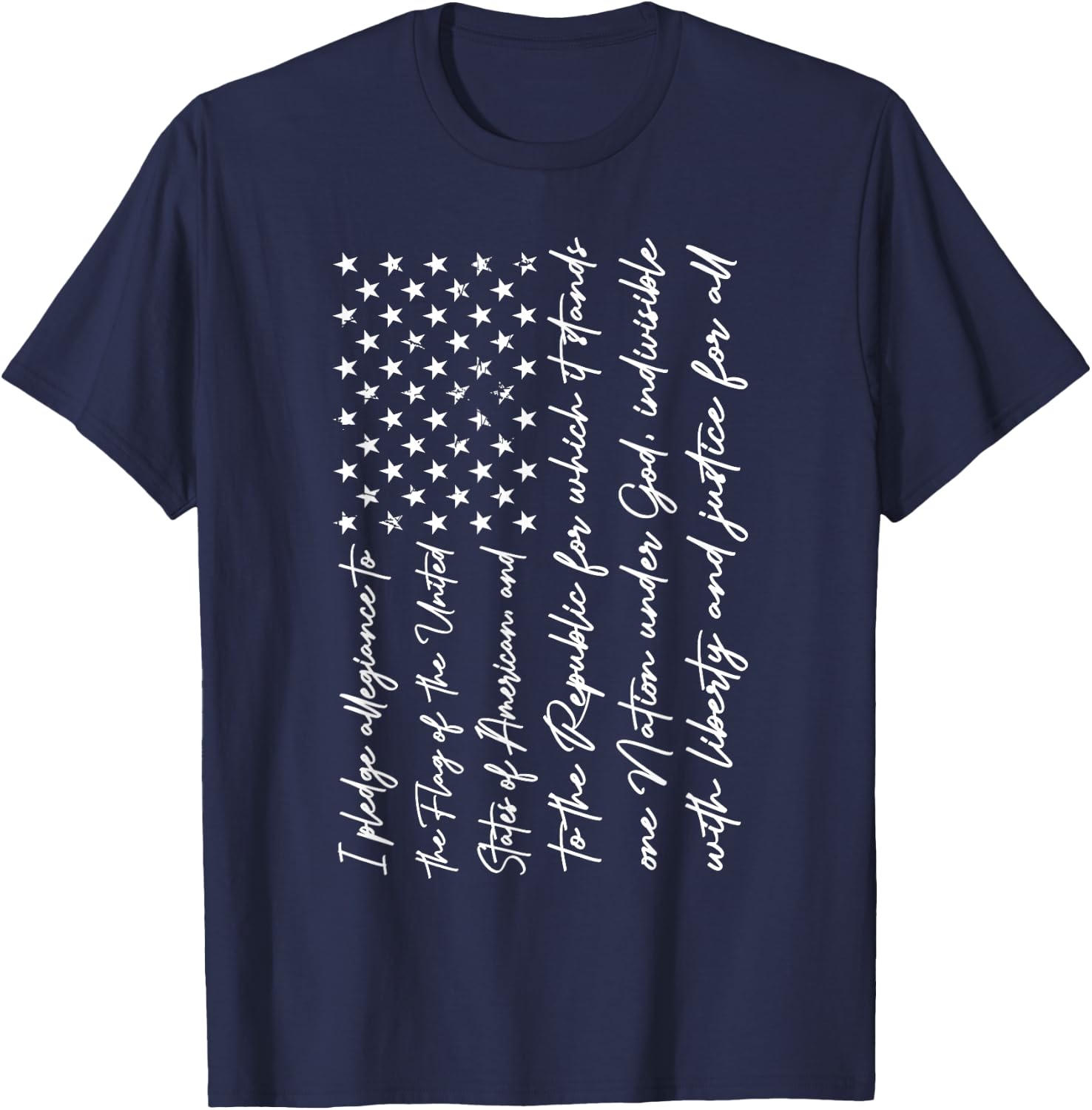 I Pledge of Allegiance the Flag of the United States of USA T-Shirt - T-Shirt | Navy