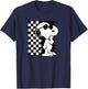 Peanuts - Snoopy Coolness Checkered T-Shirt - T-Shirt | Navy