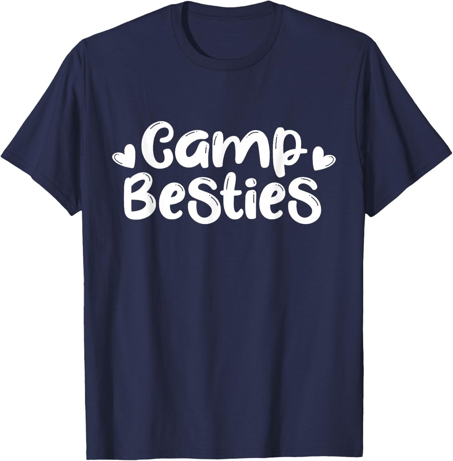 Camp Besties Shirt Cute Best Friend Summer Camper Girl Gift T-Shirt - T-Shirt | Navy