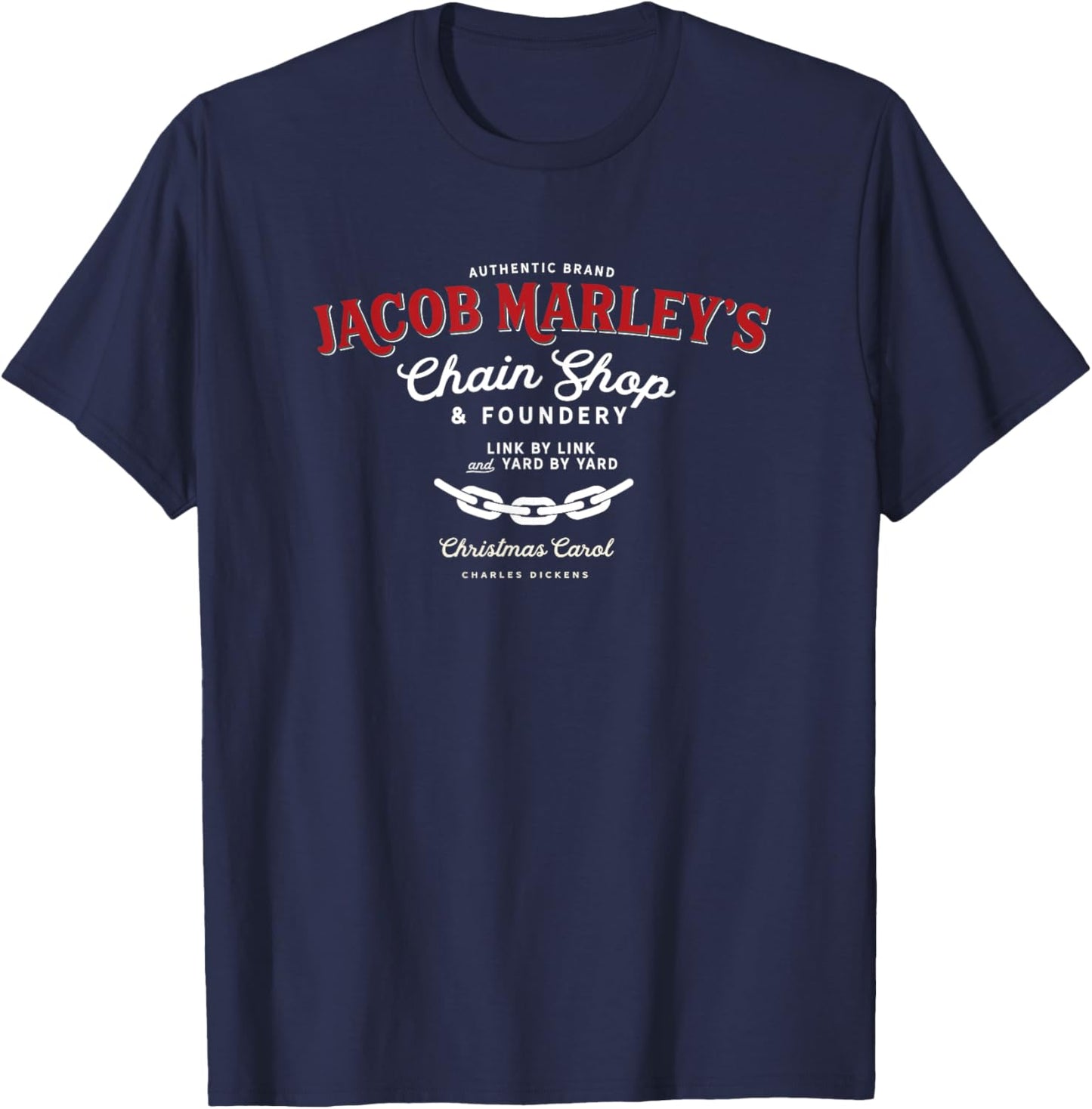 Christmas Carol, Jacob Marley Novelty, Holiday, Tradition T-Shirt - T-Shirt | Navy