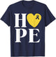Childhood Cancer Fighter Shirts Hope Gold Ribbon Awareness T-Shirt - T-Shirt | Navy